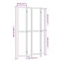 Voir la diapositive 6 : VIDAXL Cloison de separation 4 panneaux blanc bois de paulownia massif