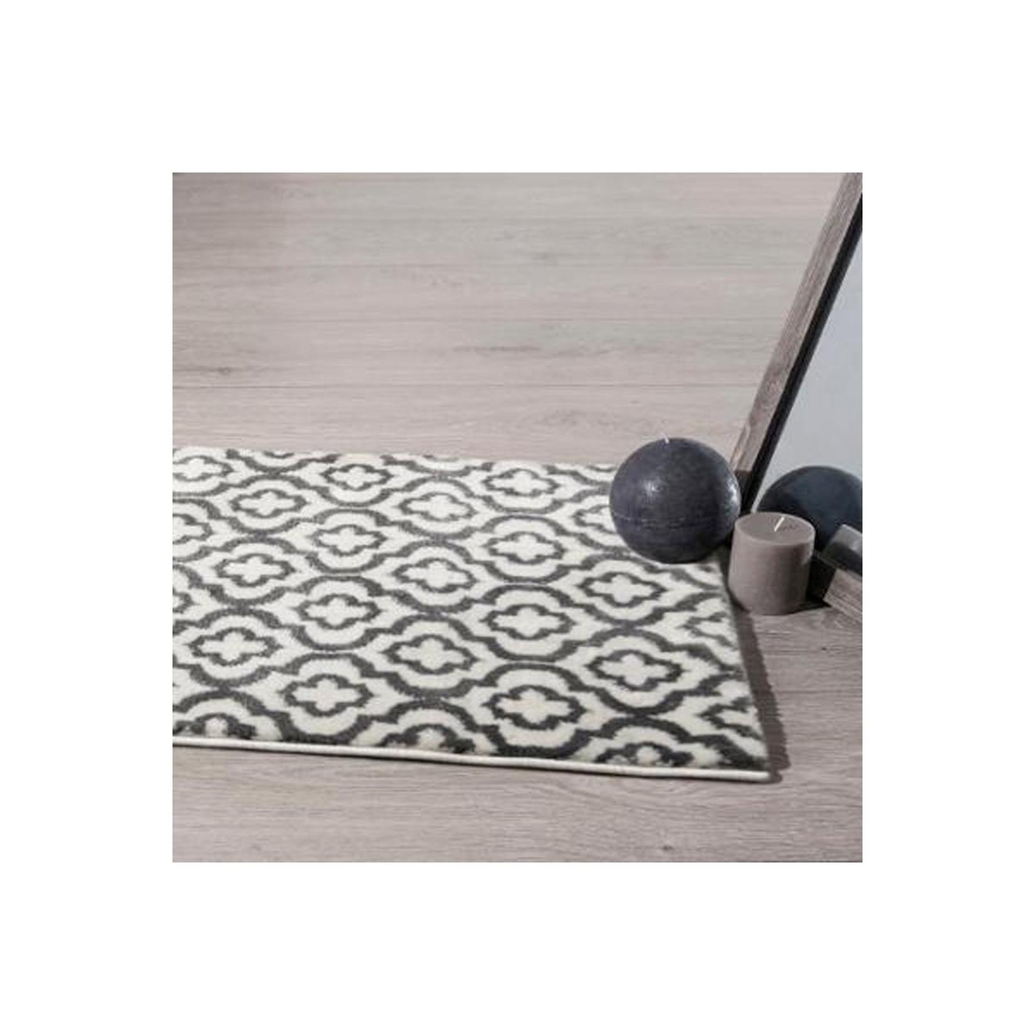 Voir la diapositive 4 : ATMOSPHERA Tapis déco rectangulaire  marvin  60x90cm ecru