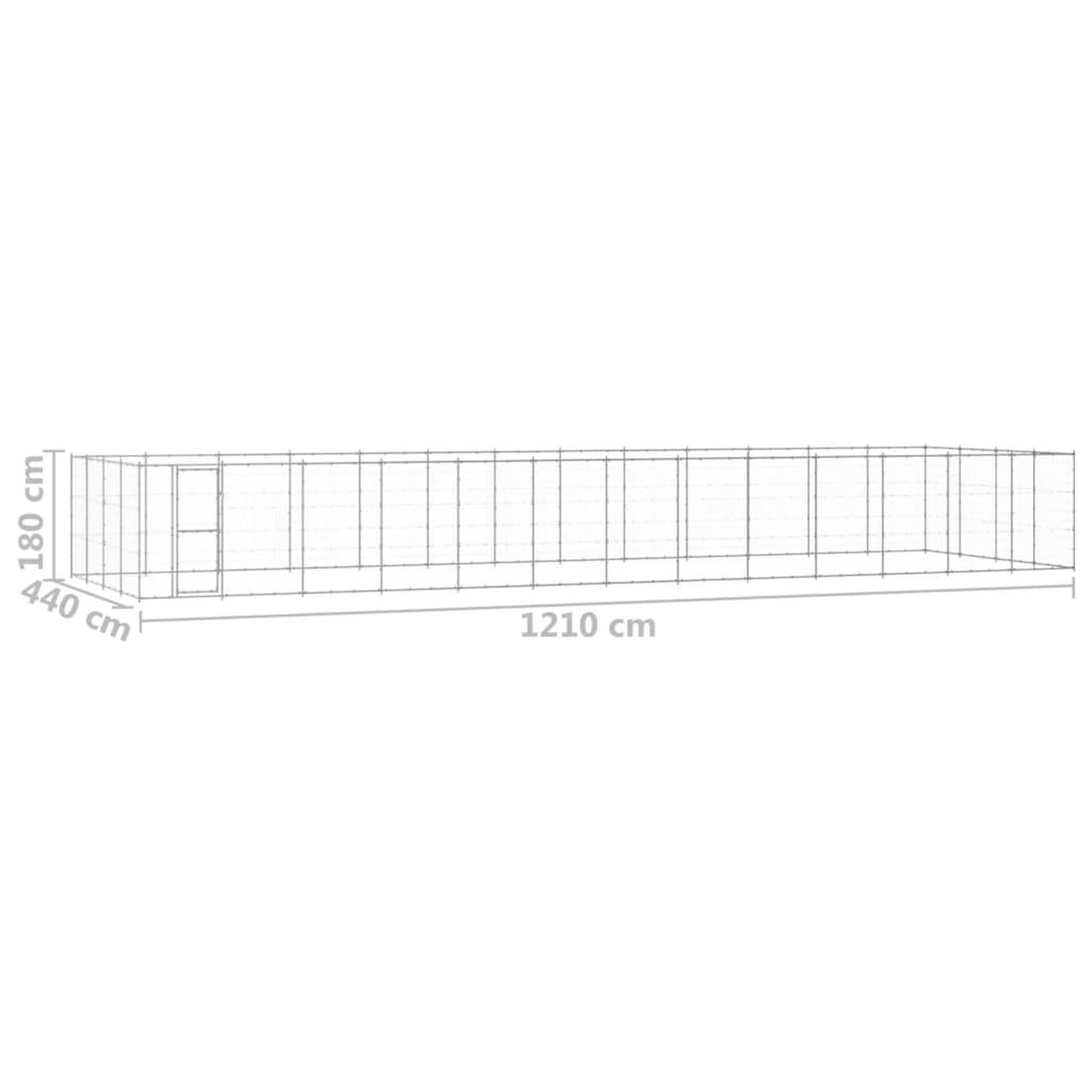 Voir la diapositive 6 : VIDAXL Chenil exterieur Acier galvanise 53,24 m²