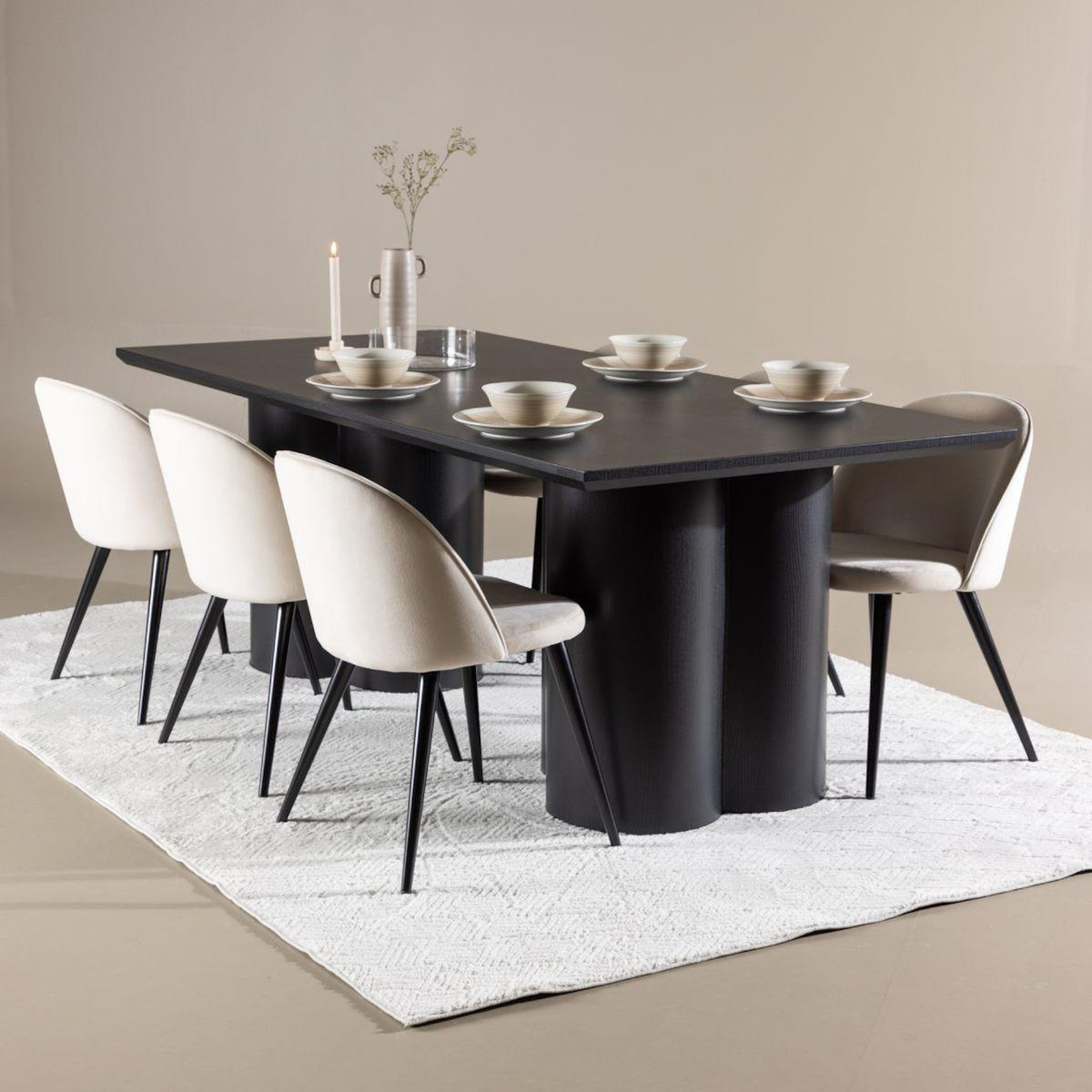Paris Prix Table à Manger Design  Olivia  210cm Noir