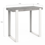 Voir la diapositive 4 : ID MARKET Table haute de bar PHOENIX effet béton et blanc 113 cm