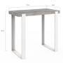 Voir la diapositive 4 : ID MARKET Table haute de bar PHOENIX effet béton et blanc 113 cm