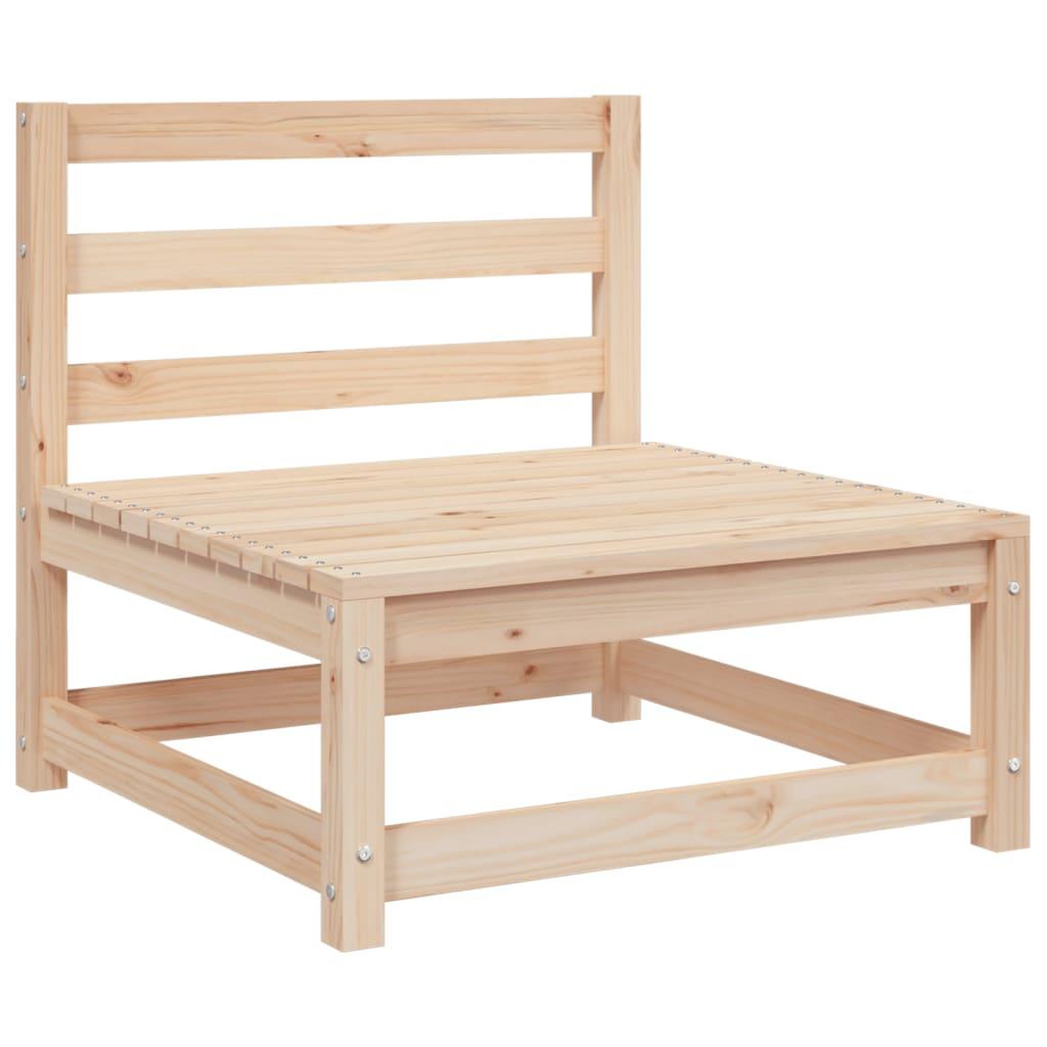 Voir la diapositive 5 : VIDAXL Canape de jardin sans accoudoirs repose-pieds bois pin massif