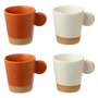 Voir la diapositive 1 : Paris Prix Lot de 4 Tasses à Café  Avery  7,5cl Orange & Blanc