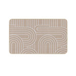 Douceur d'Intérieur Tapis antidérapant imprimé design MODUL - 45 x 75 cm - Blanc et marron