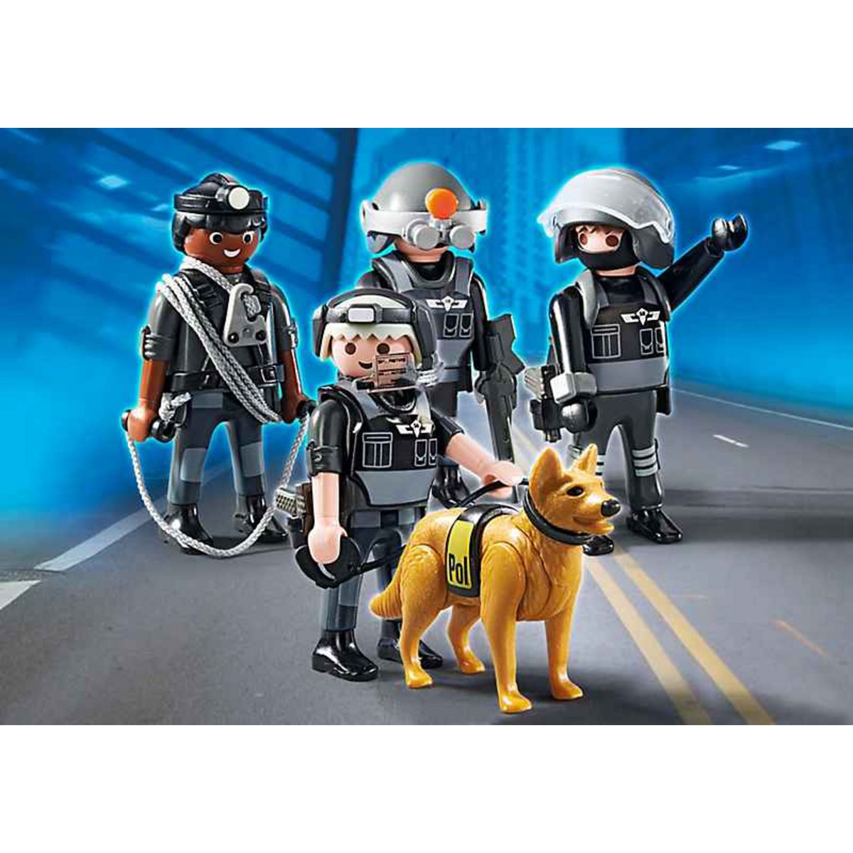 Playmobil 5369 – Policier Des Forces Spéciales Avec Chien Policier – Figurine Aventure & Mission