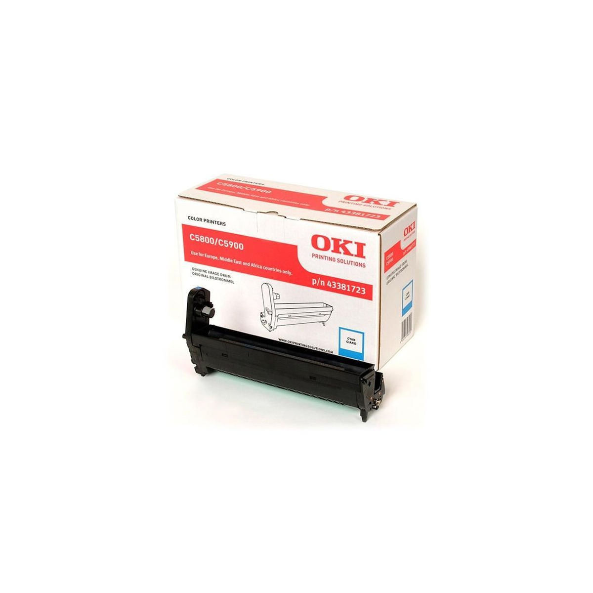 Oki Tambour OKI Cyan 43381723 - 20000 pages - pour C5550 MFP, 5800dn, 5800Ldn, 5800n, 5900cdtn, 5900dn, 5900dtn, 5900n