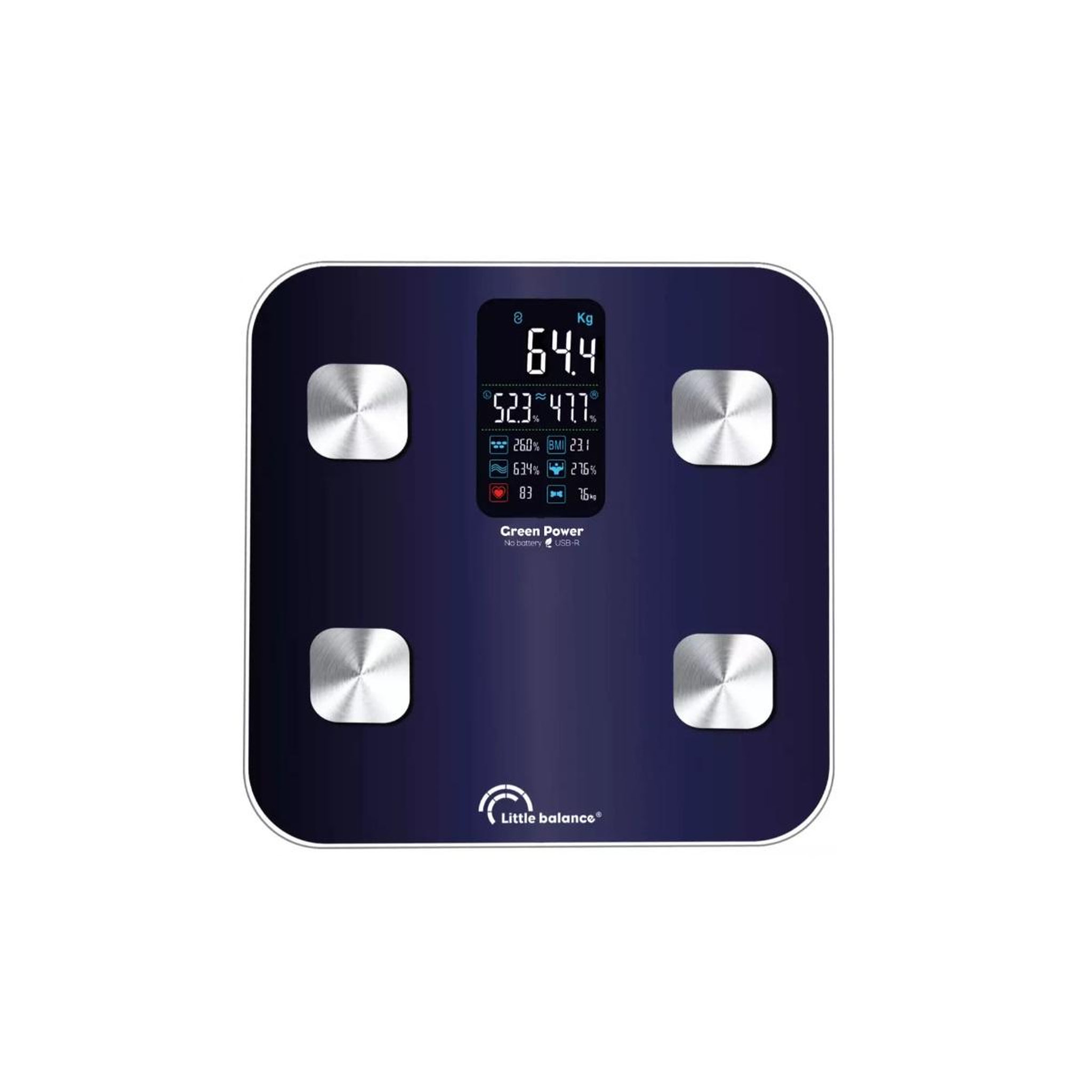 LITTLE BALANCE Impédancemètre connecté 180kg/100g bleu - 8661