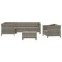 Voir la diapositive 4 : VIDAXL Salon de jardin 6 pcs avec coussins Gris Resine tressee