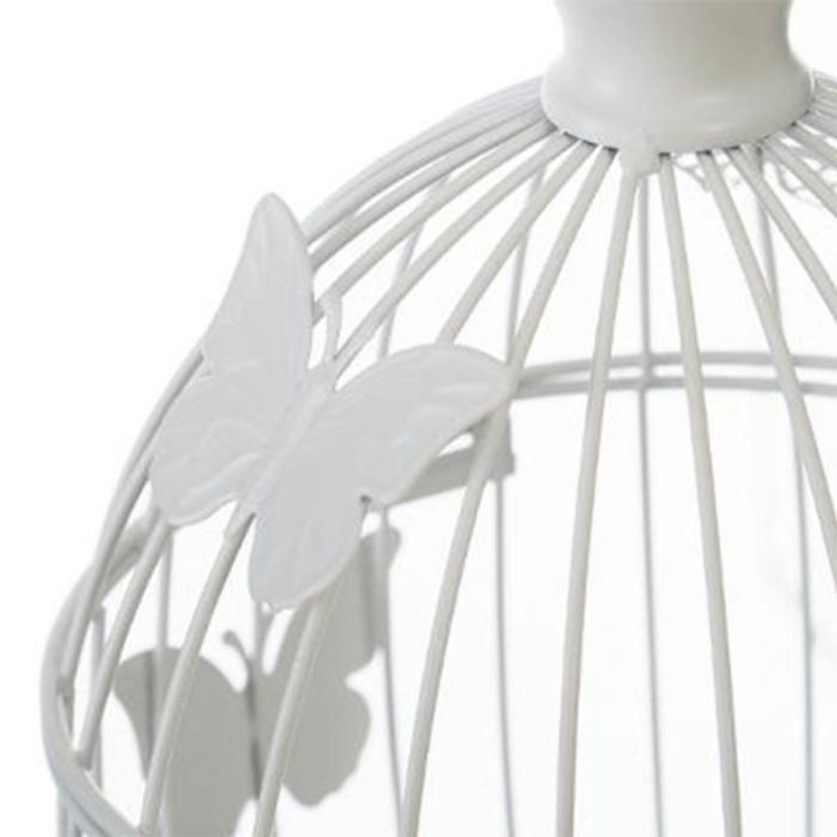 ATMOSPHERA Lot de 2 Cages à Oiseaux Métal  Bird  39cm Blanc