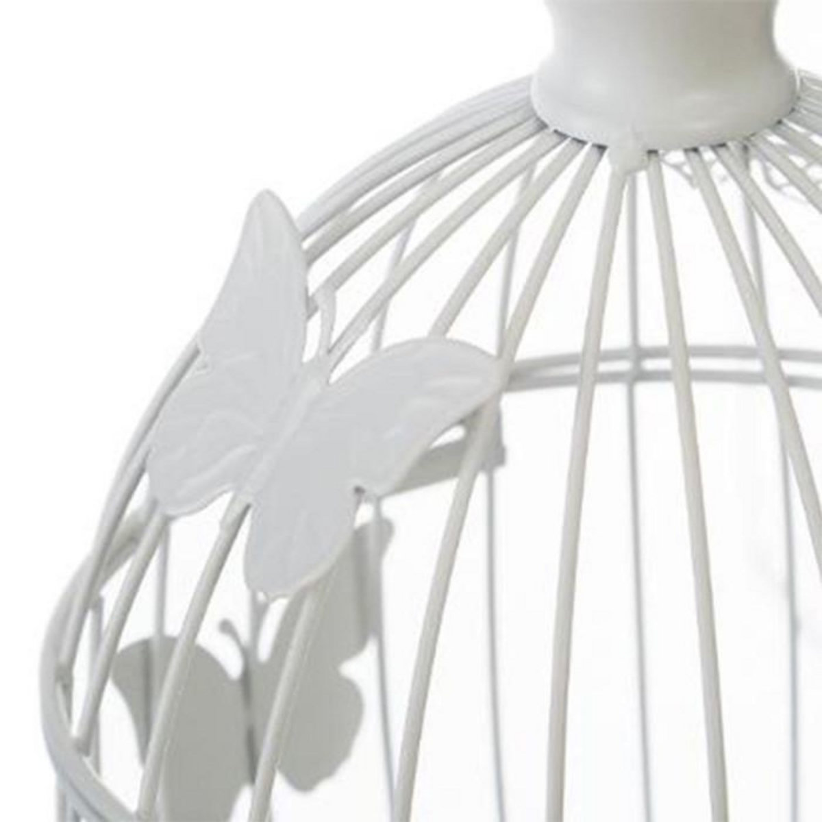 ATMOSPHERA Lot de 2 Cages à Oiseaux Métal  Bird  39cm Blanc