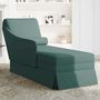 Voir la diapositive 3 : VIDAXL Fauteuil long et traversin accoudoir droit vert fonce velours