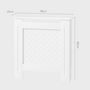 Voir la diapositive 3 : HOMCOM Cache-radiateur motif nid d'abeille - dim. 78L x 19l x 82H cm - MDF blanc