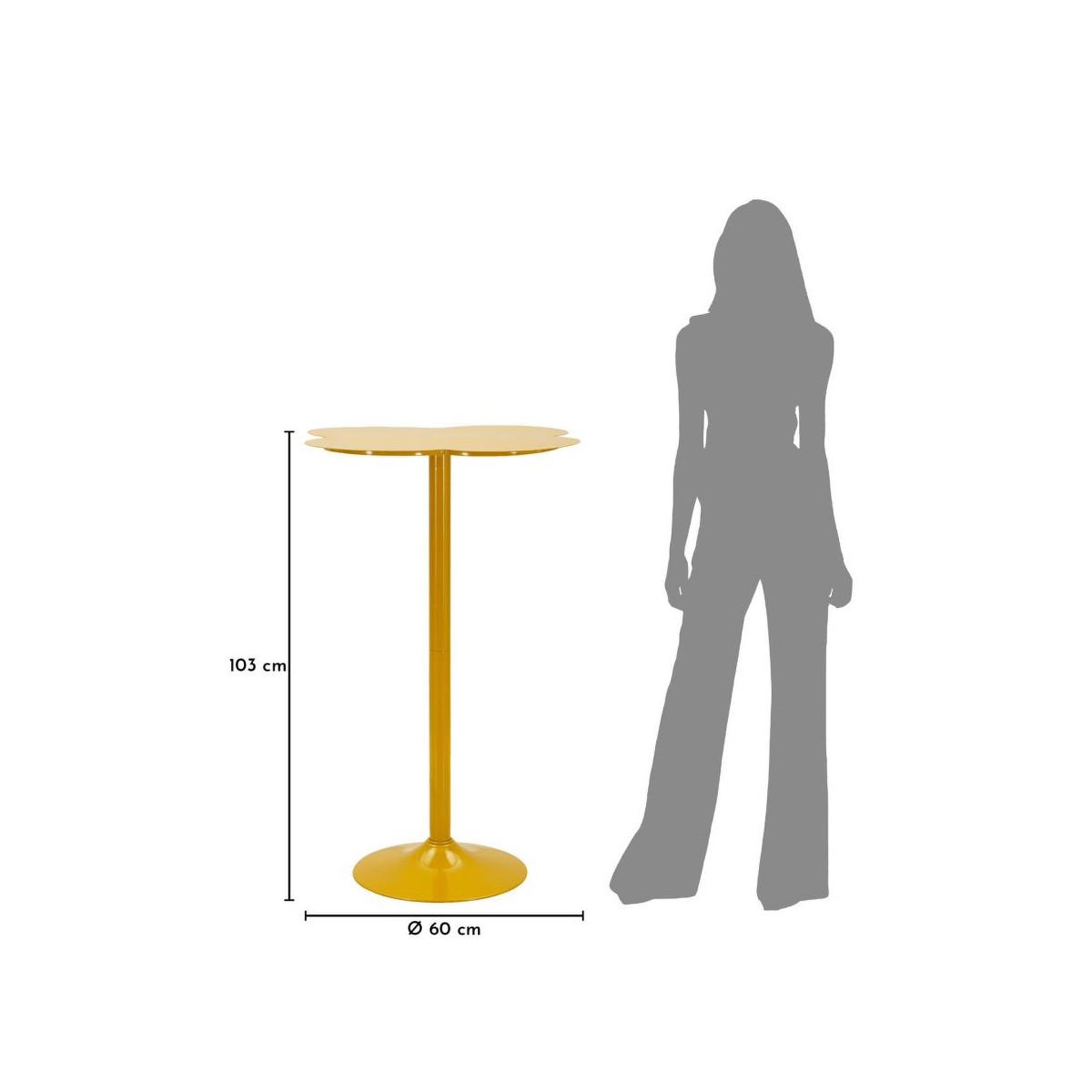 Voir la diapositive 6 : Paris Prix Table de bar en métal  clox  103cm moutarde