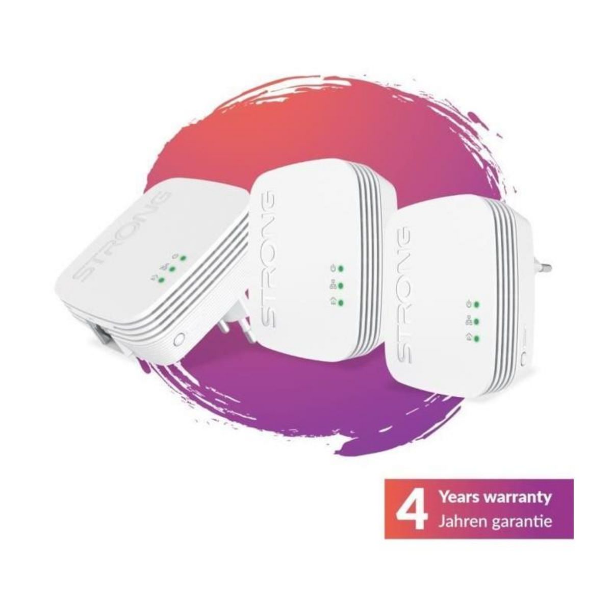 Strong Kit CPL - STRONG - Powerline Wi-Fi 600 Duo - Module Wi-Fi, Point d'Acces 300 MB