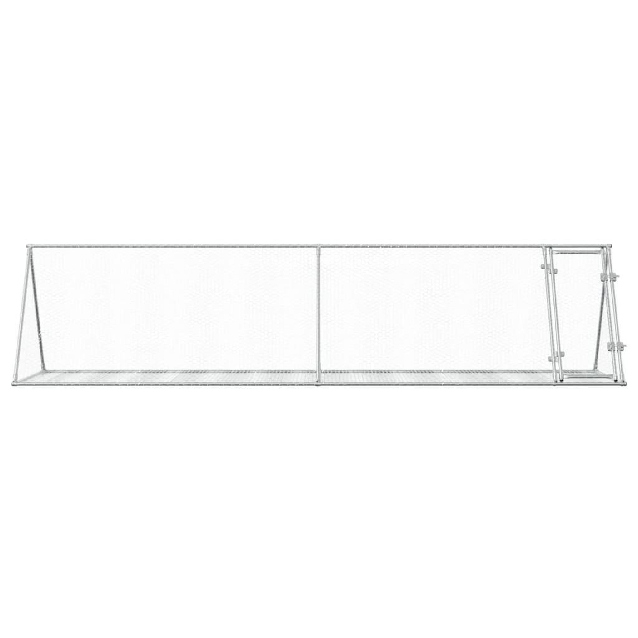 Voir la diapositive 4 : VIDAXL Clapier argente 400x105x91 cm acier galvanise