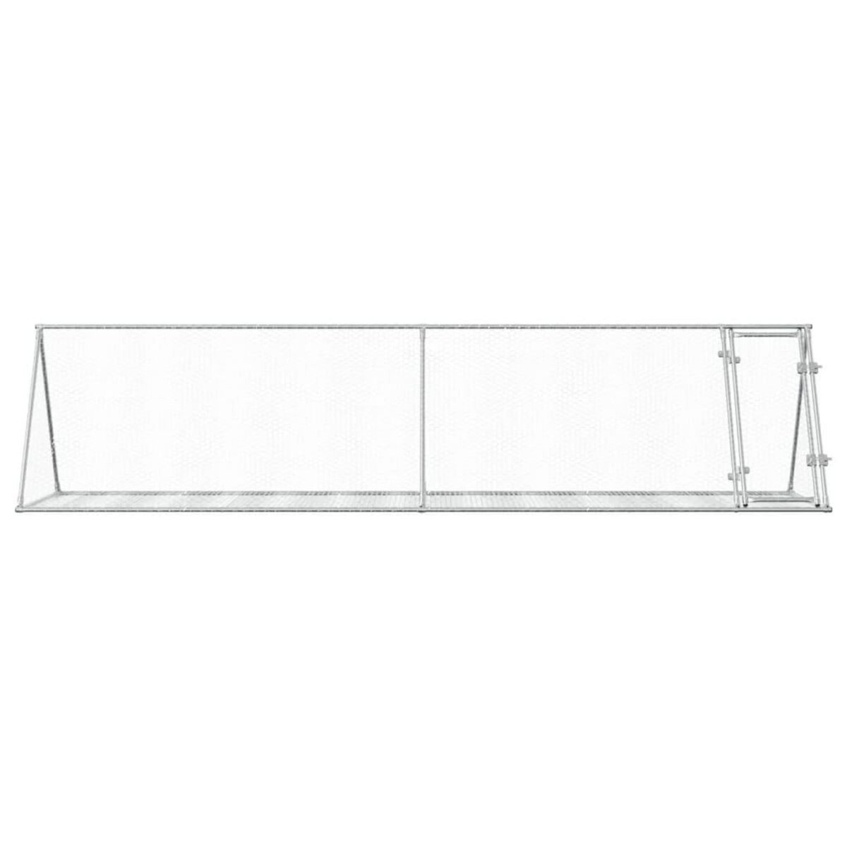 VIDAXL Clapier argente 400x105x91 cm acier galvanise