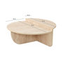 Voir la diapositive 3 : TOILINUX Table basse ronde grand format effet travertin - Beige