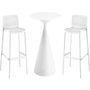 Voir la diapositive 1 : Habitat et Jardin Table et chaises hautes de jardin bistrot empilables  Néora  - 2 places - Blanc