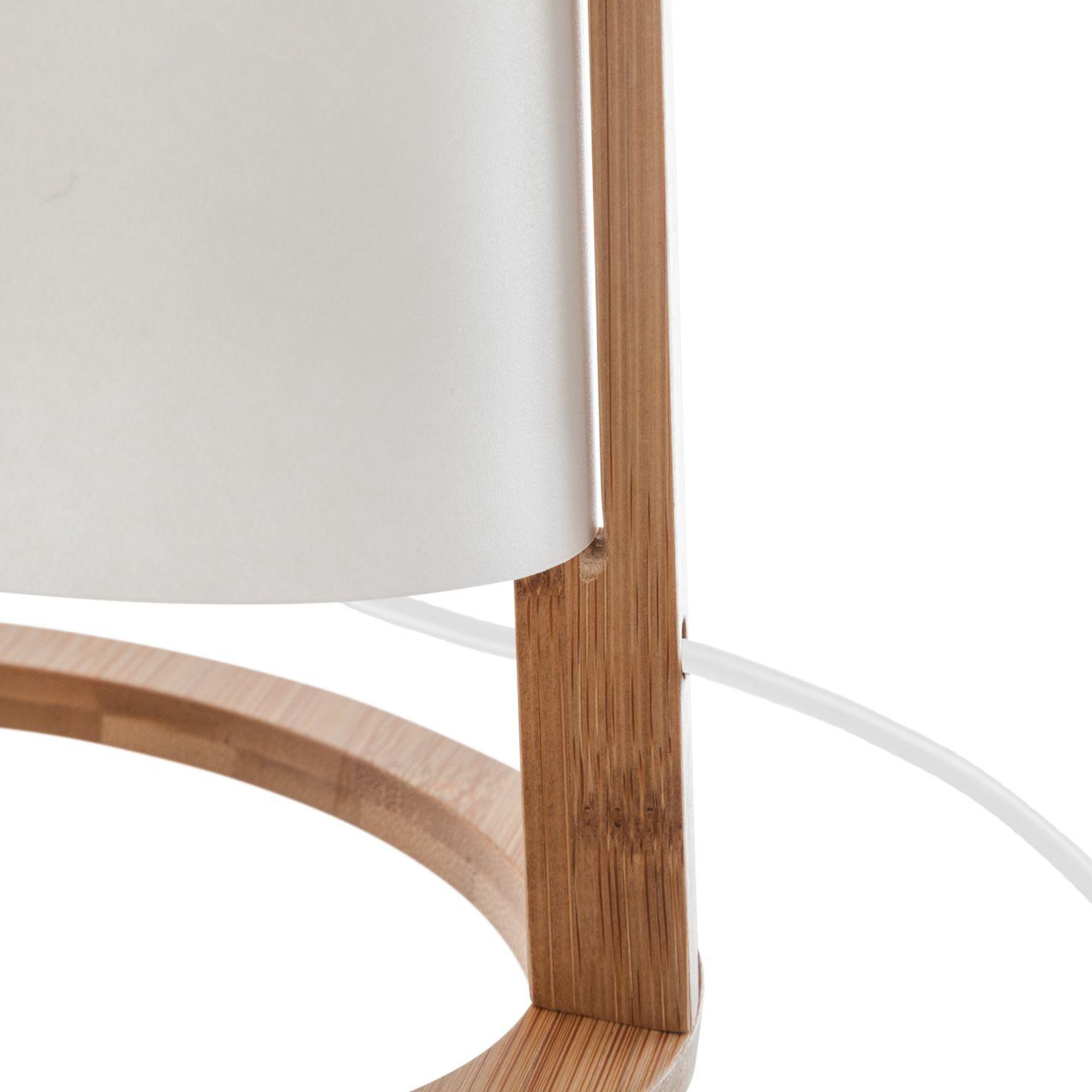 Voir la diapositive 3 : ATMOSPHERA Lampe en bambou scandi - diam. 20 cm - blanc