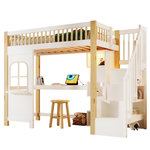 MERAX Lit mezzanine enfant. Coloris disponibles : Blanc