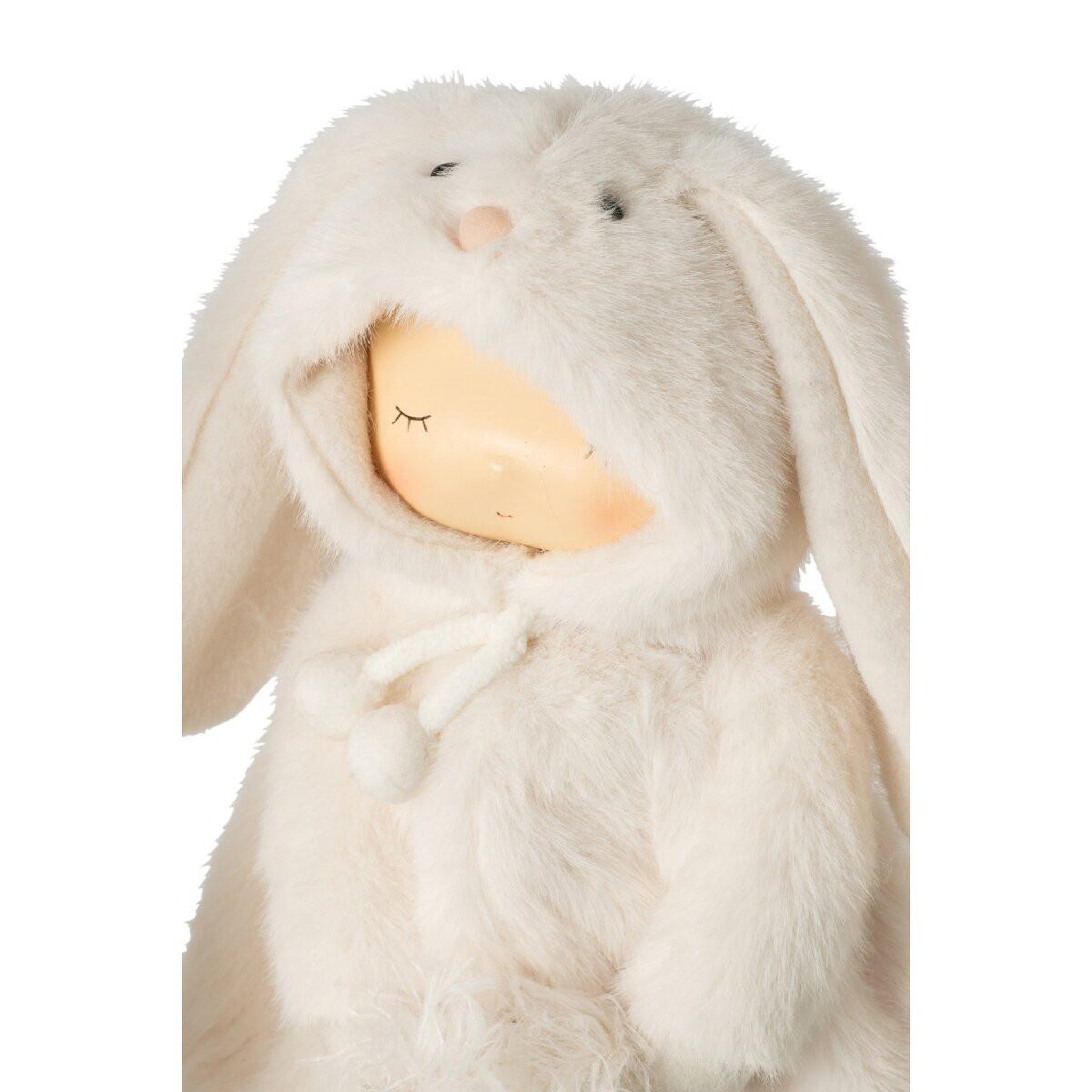Voir la diapositive 4 : J-LINE Statuette enfant en lapin  laszlo  47cm blanc