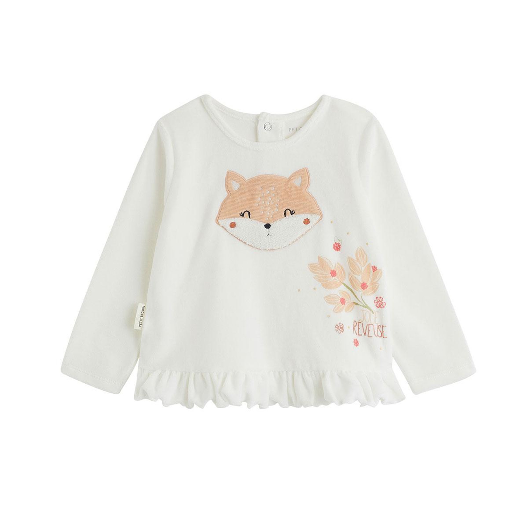 Voir la diapositive 6 : PETIT BEGUIN Pyjama enfant 2 pièces en velours petite rêveuse
