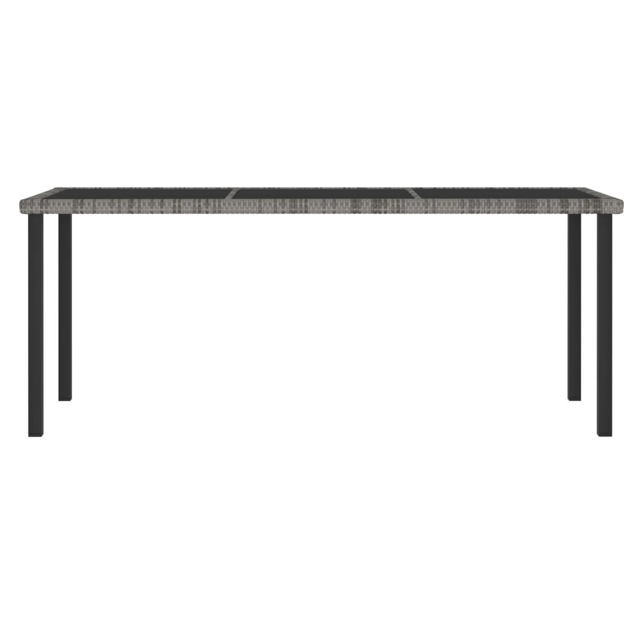 Voir la diapositive 4 : VIDAXL Ensemble a manger de jardin 9 pcs resine tressee gris