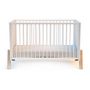 Voir la diapositive 5 : AT4 Lit bébé en bois CANAILLE Winnie Blanc et Hêtre 60 x 120 cm
