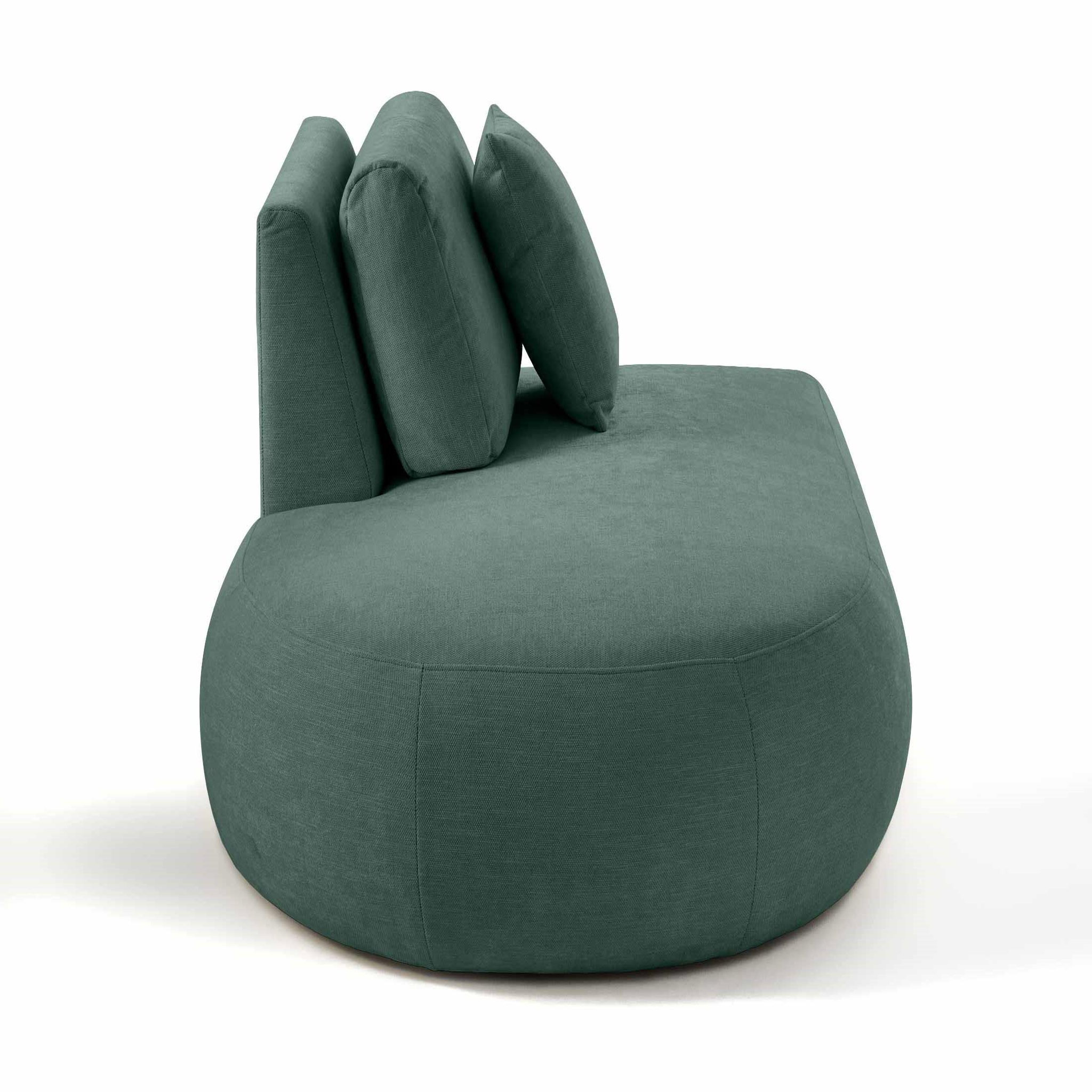 Voir la diapositive 4 : LISA DESIGN Santorini - module d'assise gauche - en tissu texturé