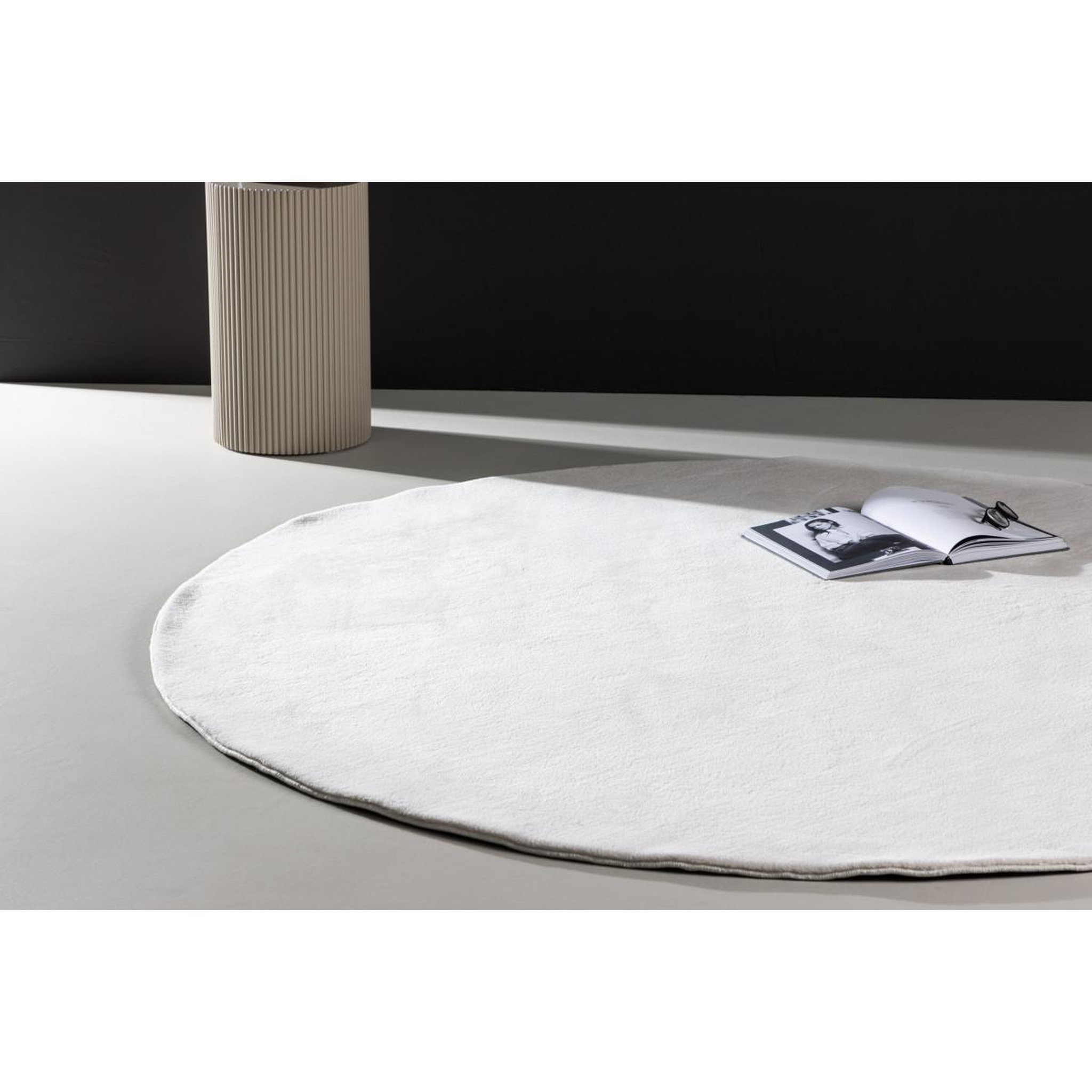 Voir la diapositive 4 : Paris Prix Tapis déco rond  nixie  200cm blanc