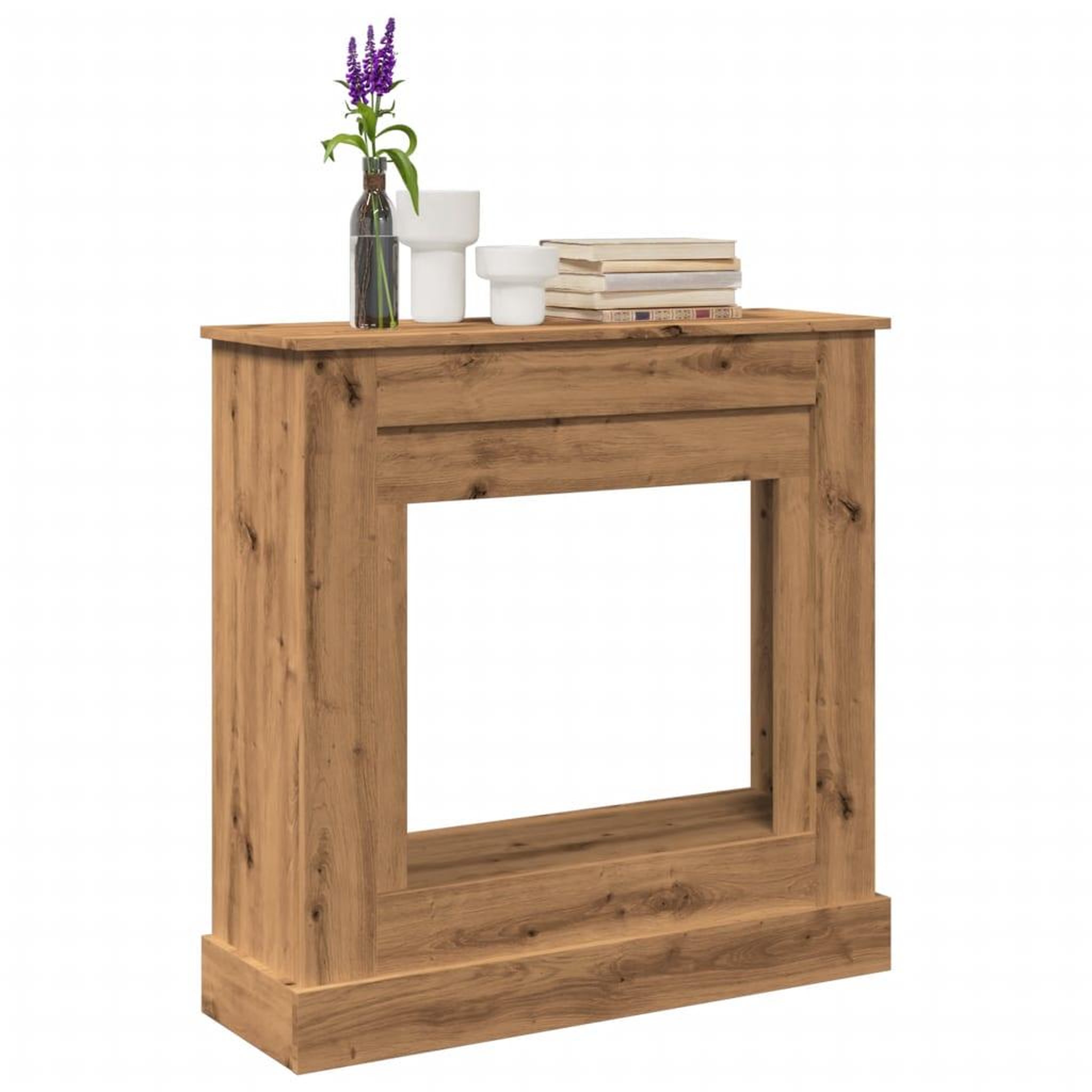 VIDAXL Cadre de cheminee chene artisanal 90x30x90 cm bois ingenierie