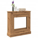 VIDAXL Cadre de cheminee chene artisanal 90x30x90 cm bois ingenierie