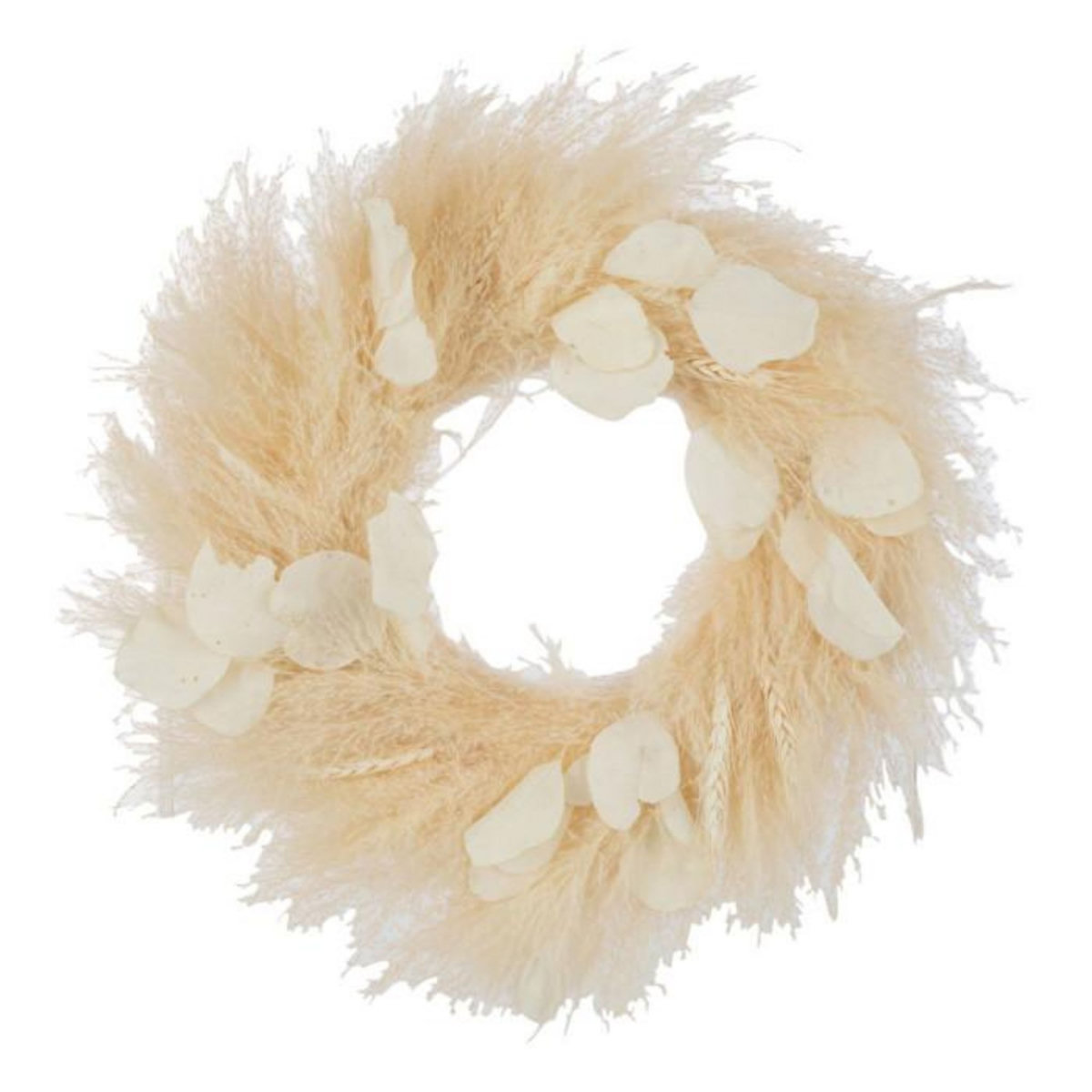 Paris Prix Couronne de Plantes Séchées  Feuilles  50cm Naturel