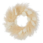 Paris Prix Couronne de Plantes Séchées  Feuilles  50cm Naturel