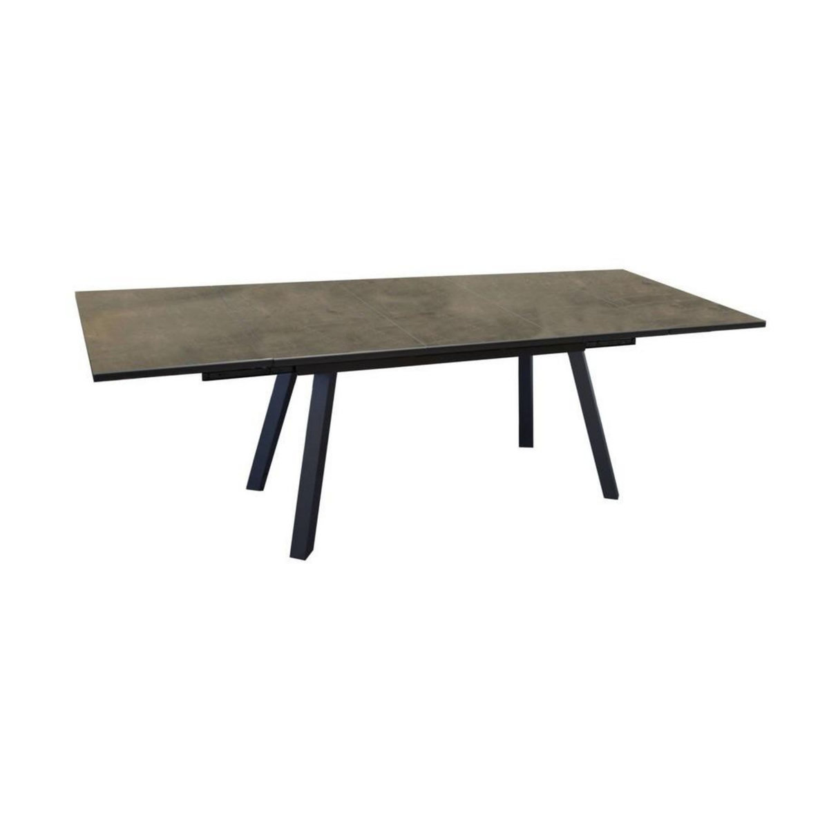 Proloisirs Table de jardin rectangulaire Agra plateau à lames Fundermax® graphite/cave 180/230/280 cm