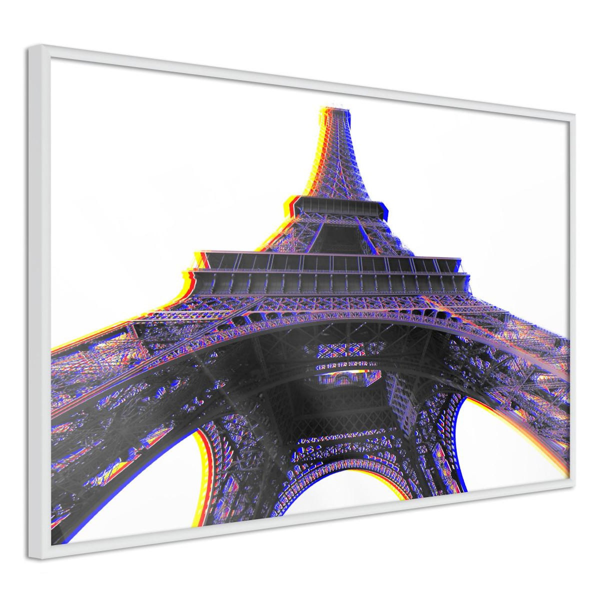Paris Prix Affiche Murale Encadrée  Symbol of Paris Purple