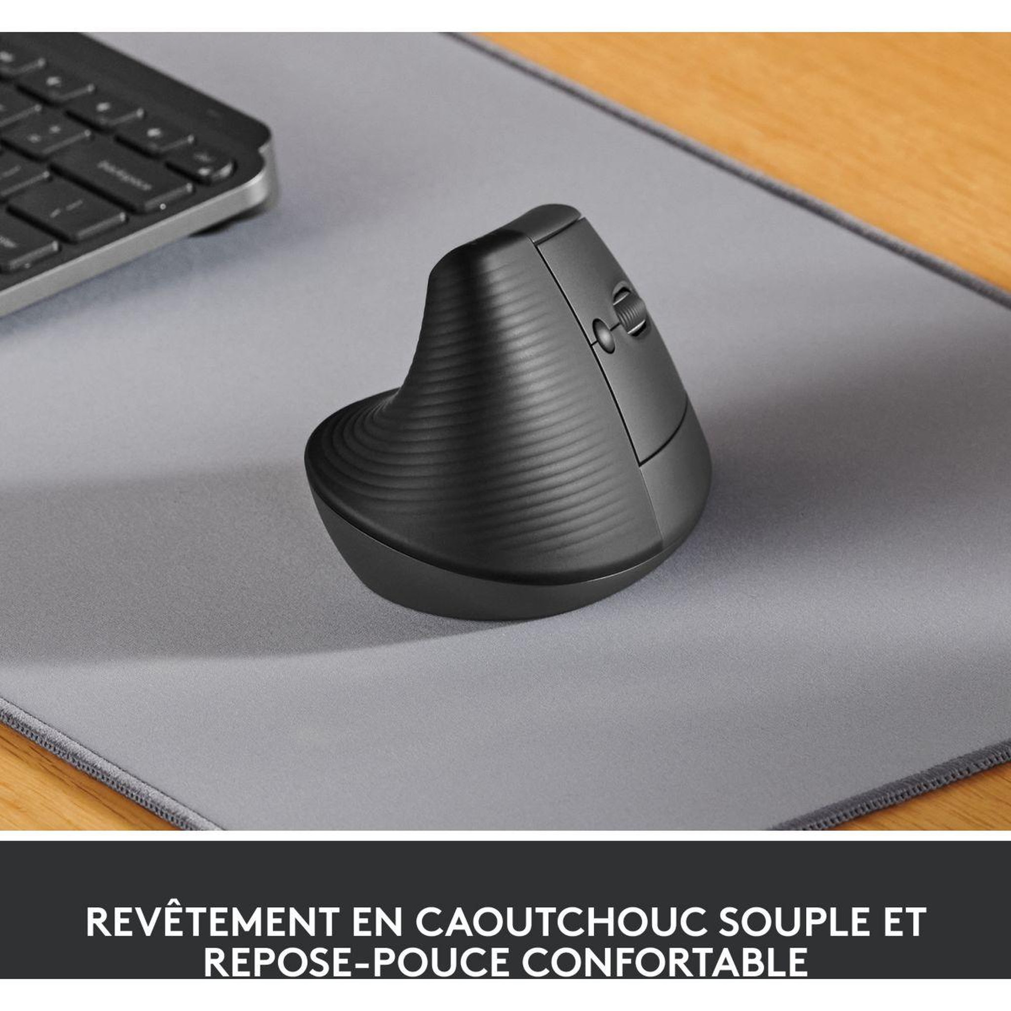 Voir la diapositive 2 : Logitech Souris sans fil Lift Ergonomique Silencieuse Graphite