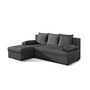Voir la diapositive 4 : BEST MOBILIER Numancia - canapé d'angle réversible 4 places - convertible avec coffre - en tissu