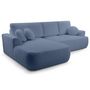 Voir la diapositive 6 : BEST MOBILIER Candela - canapé d'angle gauche 4 places - convertible avec coffre - en tissu bouclette