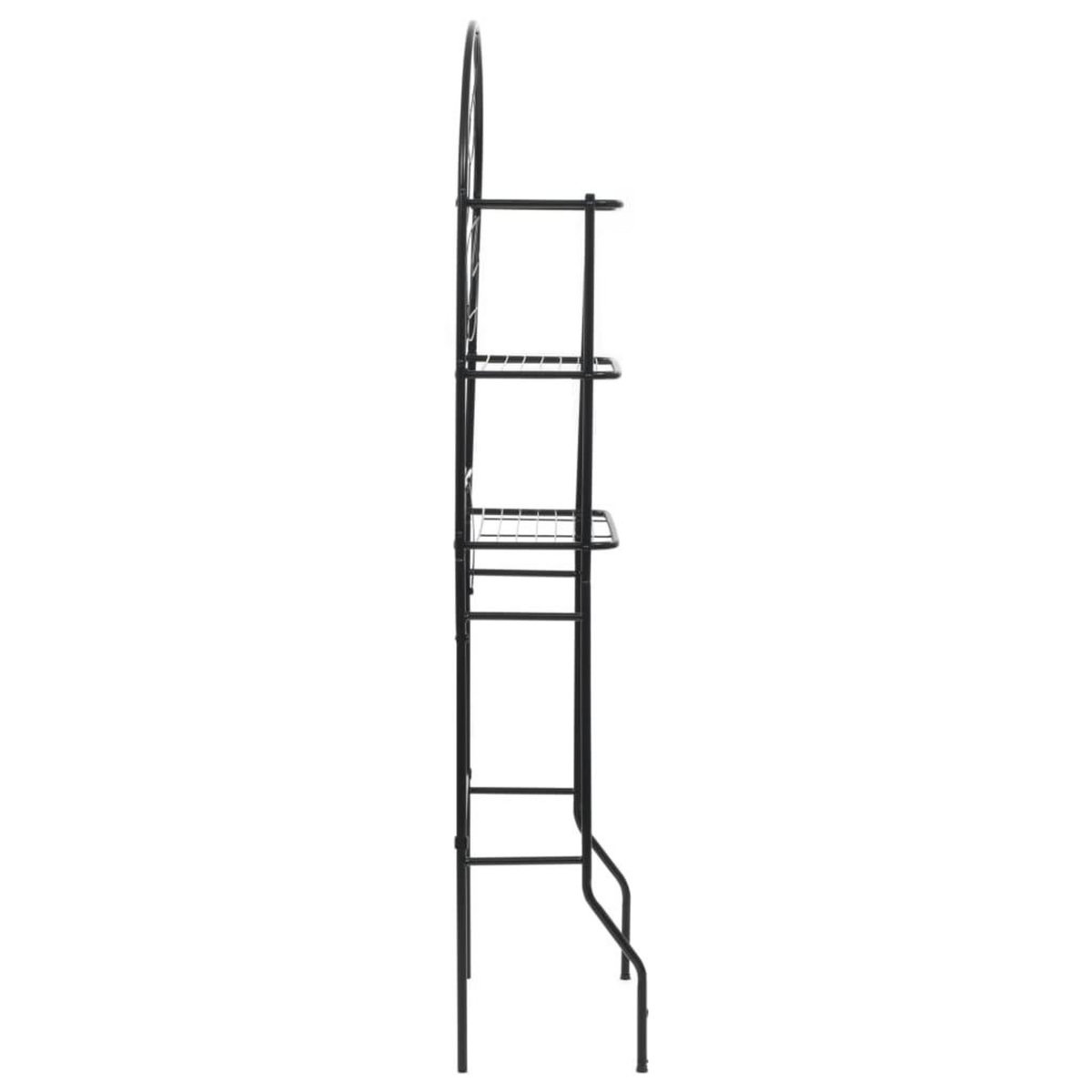 VIDAXL Etagere de toilette Noir 60x33x174 cm