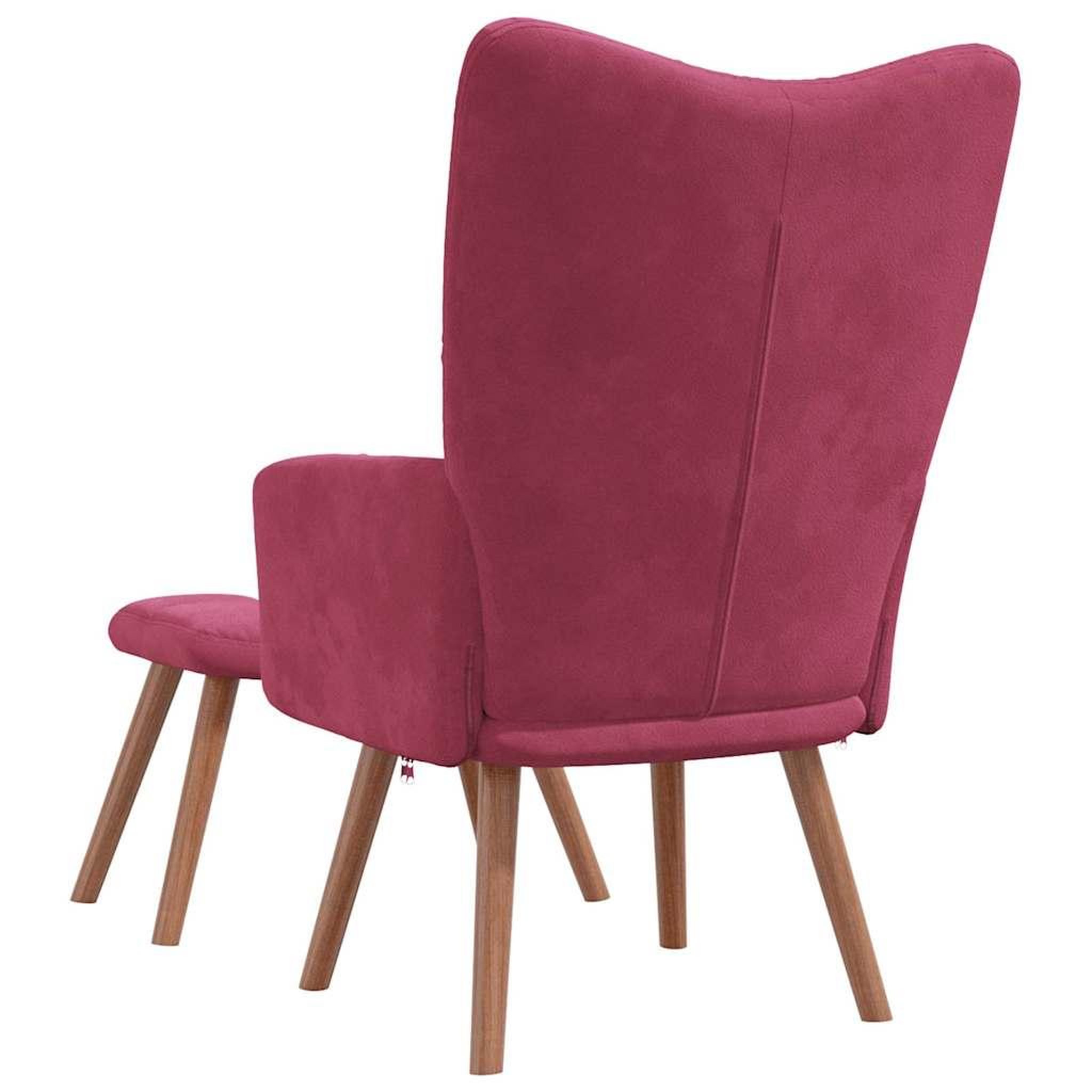 Voir la diapositive 5 : VIDAXL Chaise de relaxation avec repose-pied Rouge bordeaux Velours