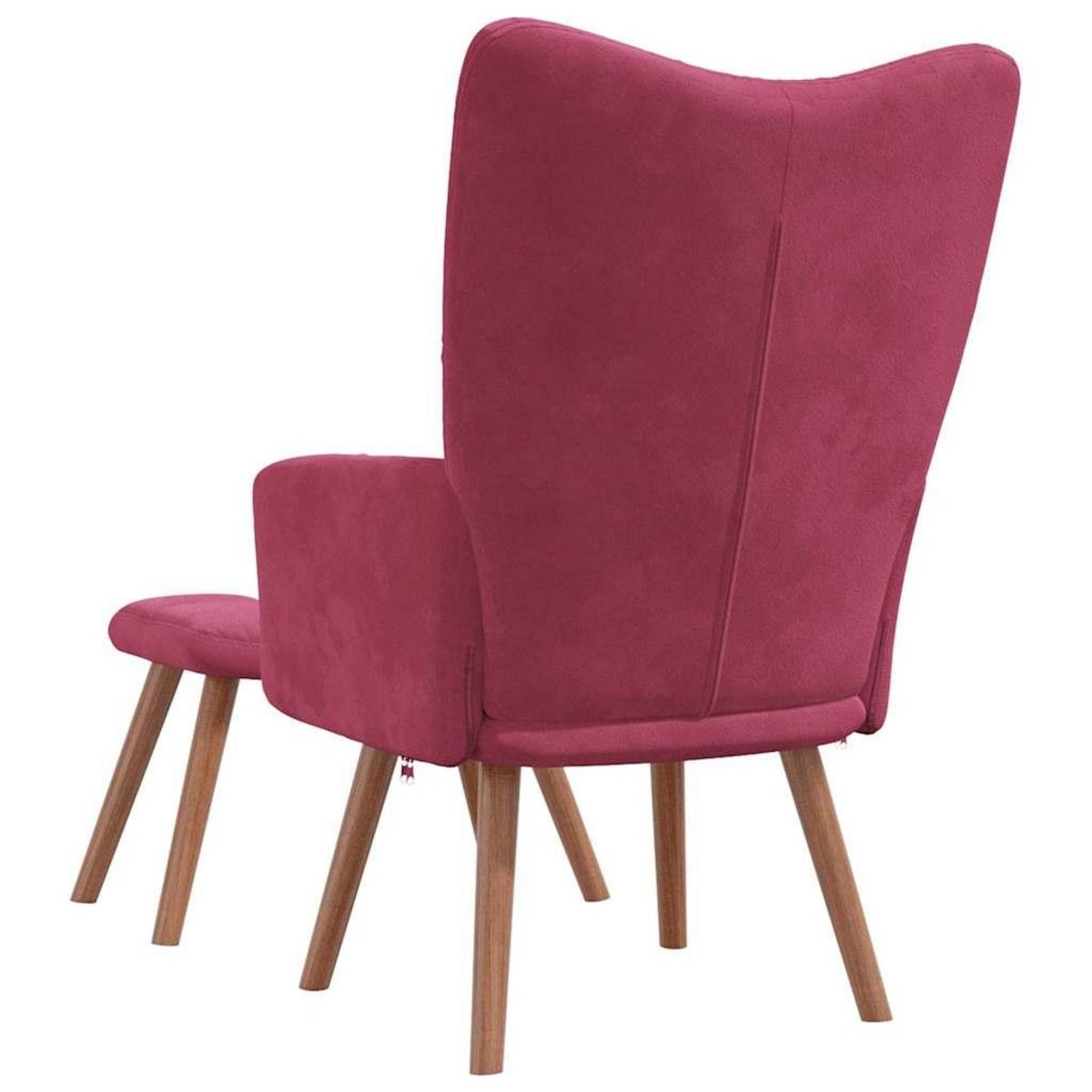 VIDAXL Chaise de relaxation avec repose-pied Rouge bordeaux Velours