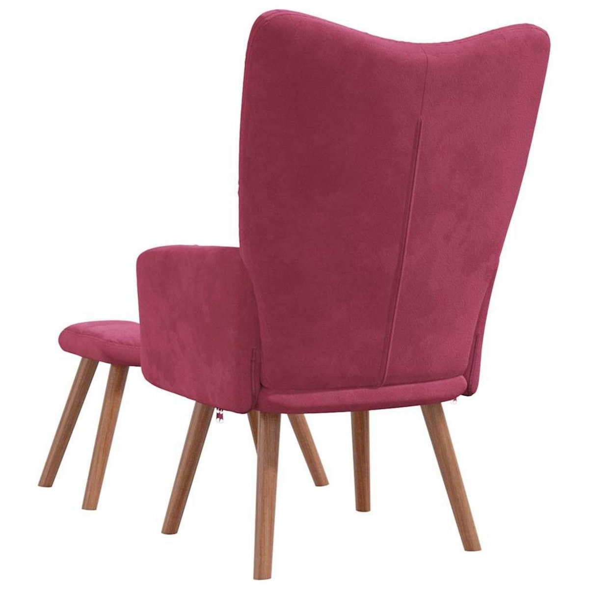VIDAXL Chaise de relaxation avec repose-pied Rouge bordeaux Velours