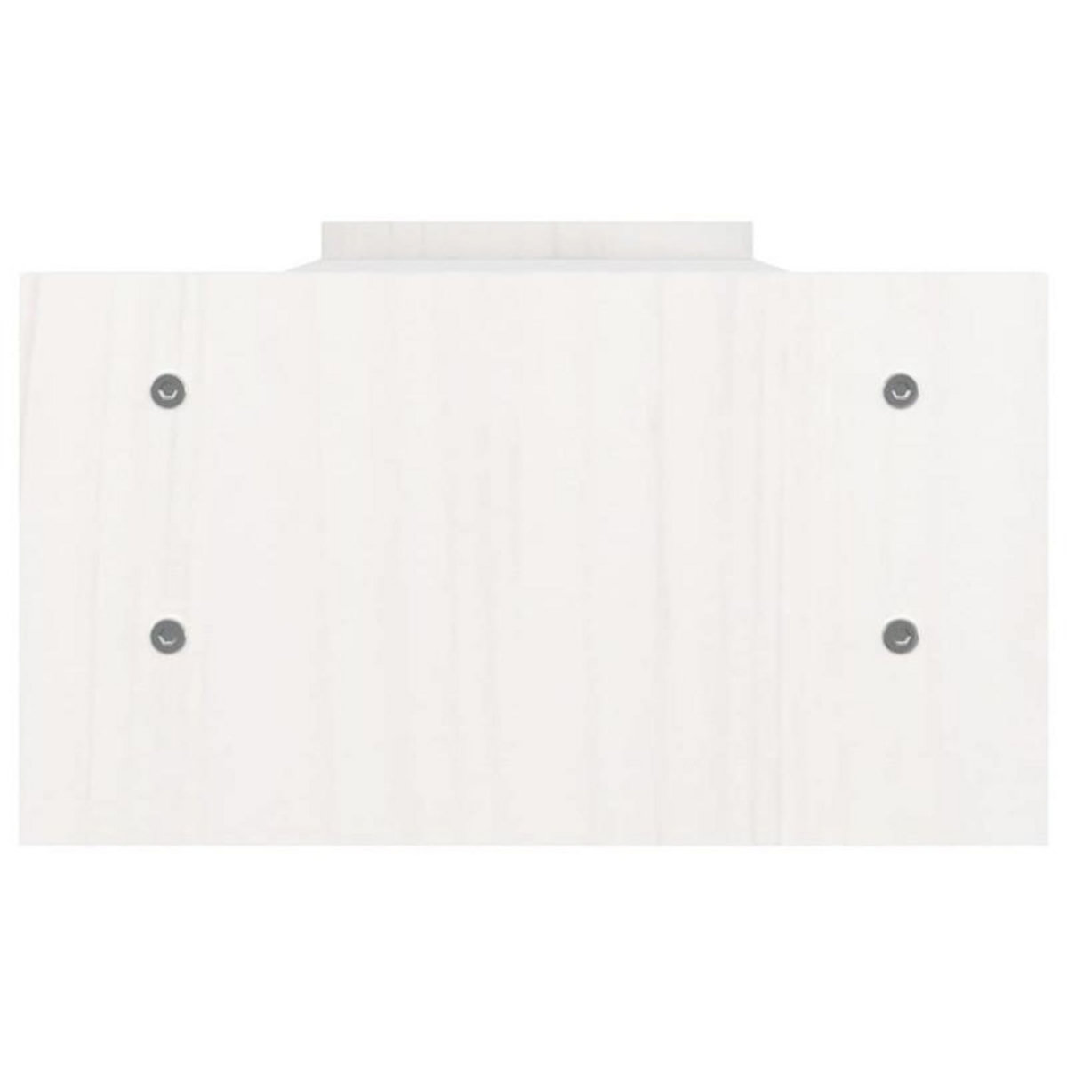 VIDAXL Support de moniteur Blanc 100x27x15 cm Bois de pin solide