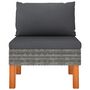 Voir la diapositive 4 : VIDAXL Canapes centraux 2 pcs Resine tressee et bois d'eucalyptus