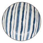 SECRET DE GOURMET Lot de 6 Assiettes Creuses  Umami Rayure  20cm Bleu