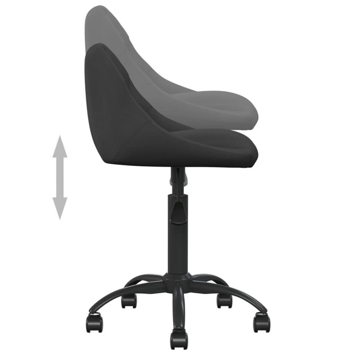 VIDAXL Chaise de bureau Noir Velours