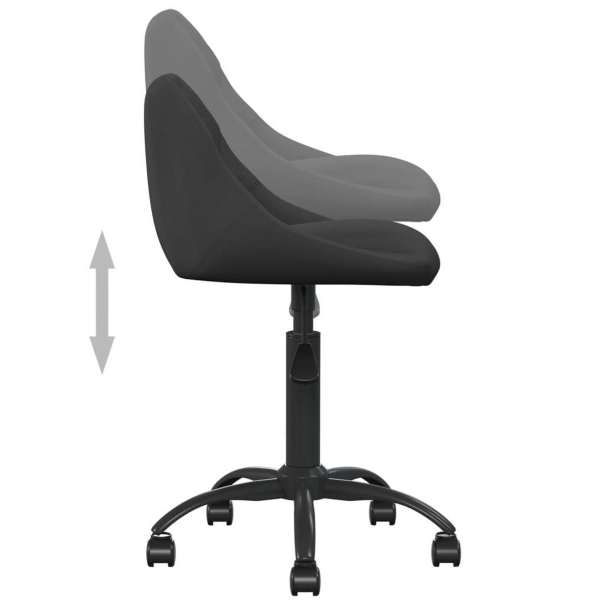 VIDAXL Chaise de bureau Noir Velours