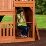 Voir la diapositive 6 : Backyard Discovery Aire de jeux avec toboggan et mur d'escalade - Bois - HILL CREST